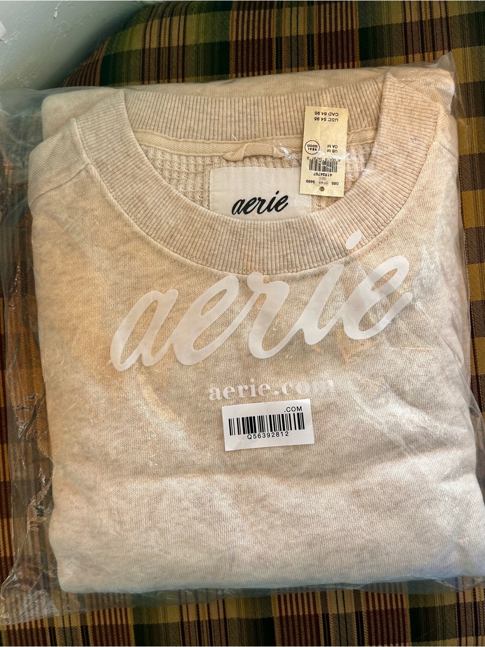 aerie Cream Crewneck Sweatshirt